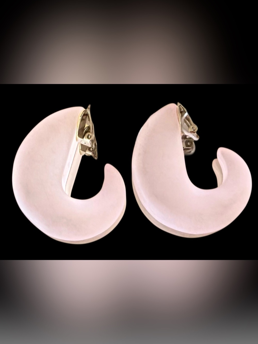 Alexis Bittar Pink Crescent Hoop Clip-On Earrings - Women’s Jewelry